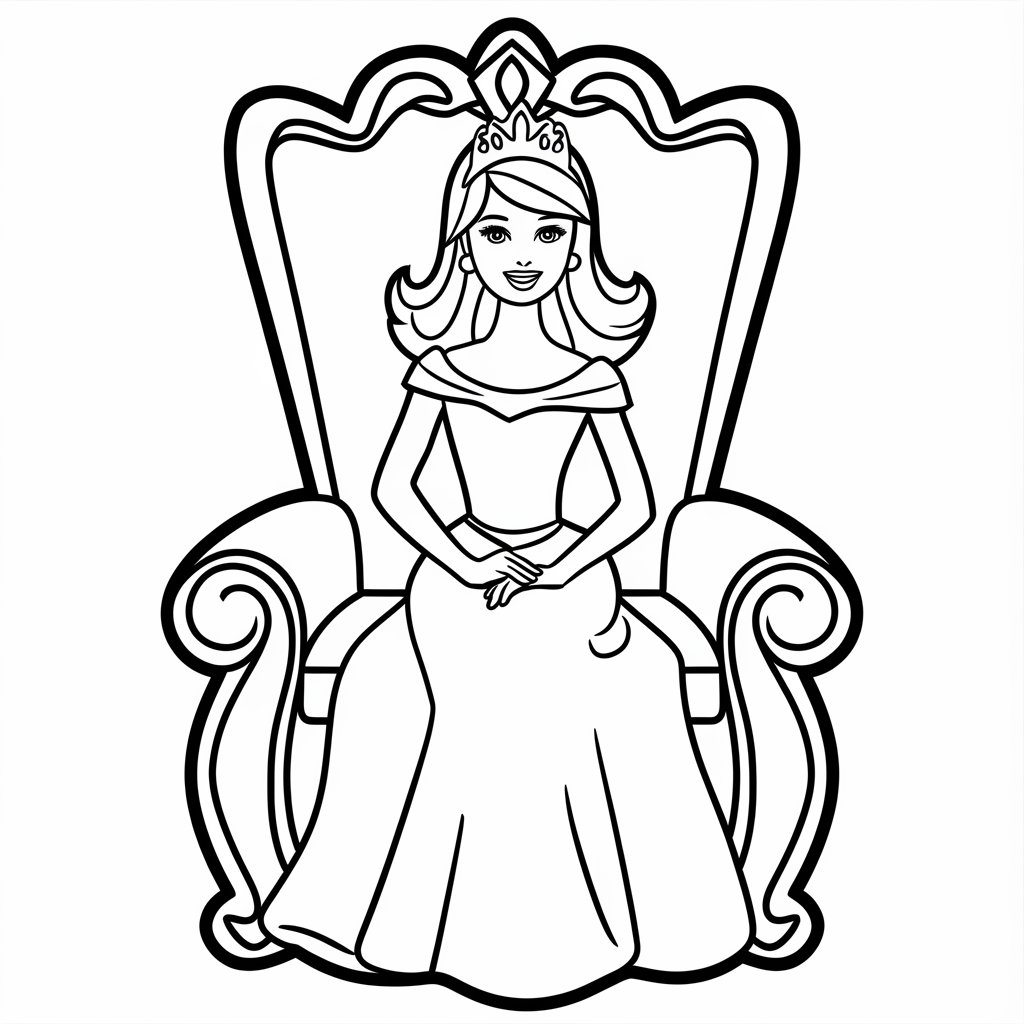 prinzessin barbie ausmalbilder