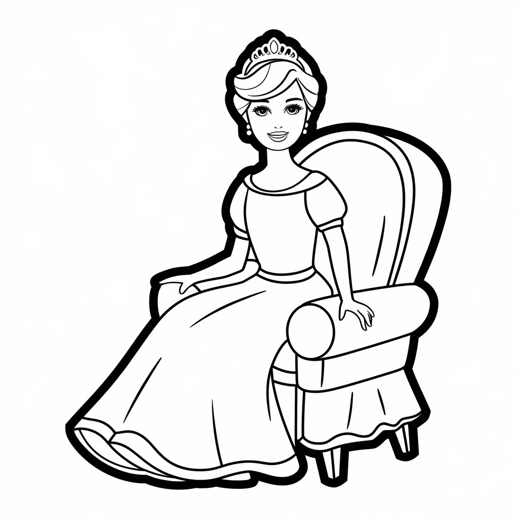 ausmalbilder barbie prinzessin