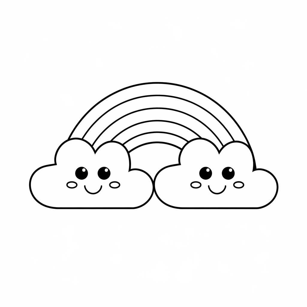 ausmalbilder einhorn mit regenbogen