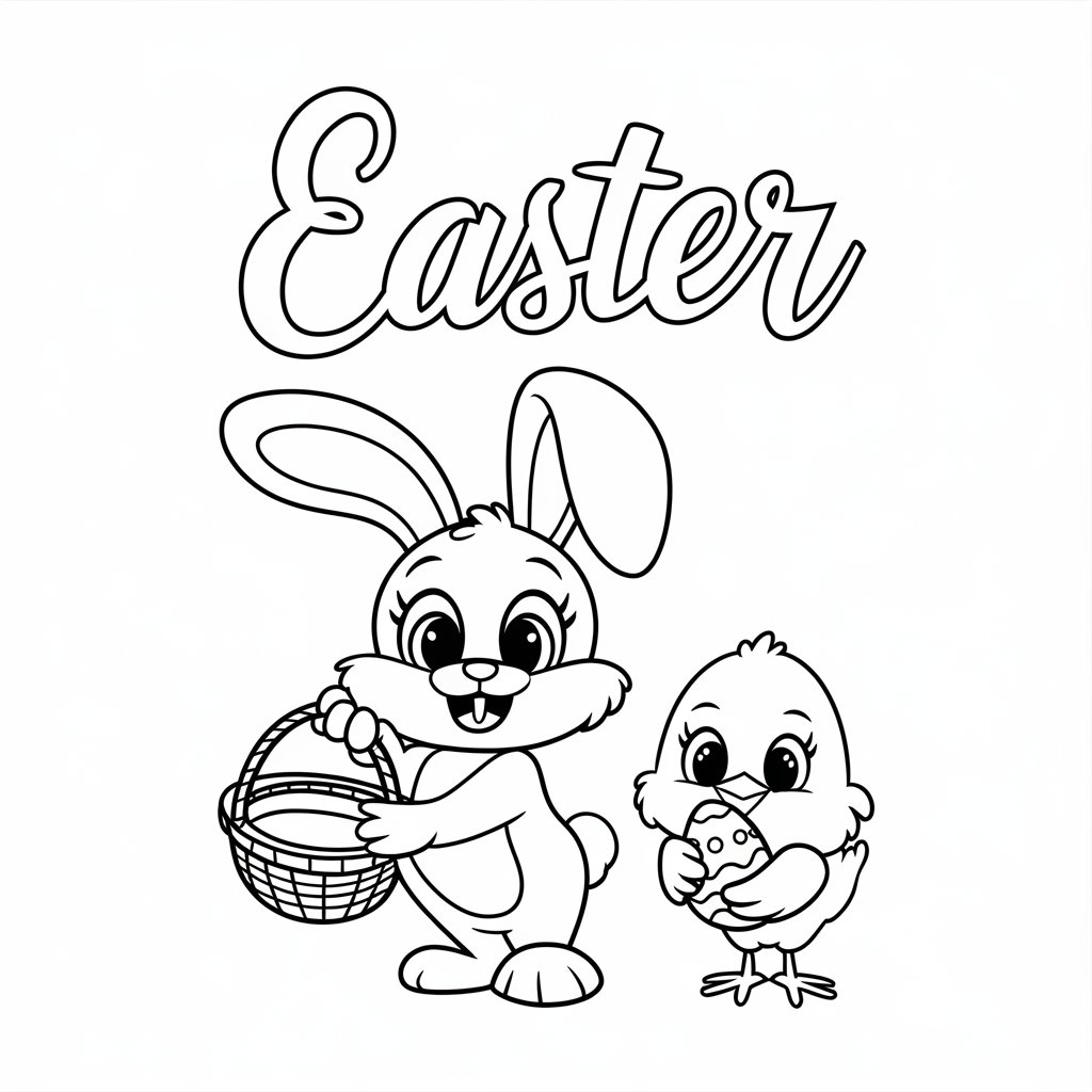 ausmalbilder ostern hase