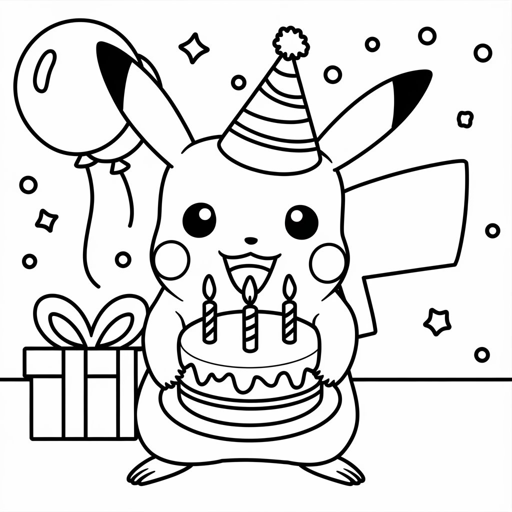 ausmalbild pokemon pikachu