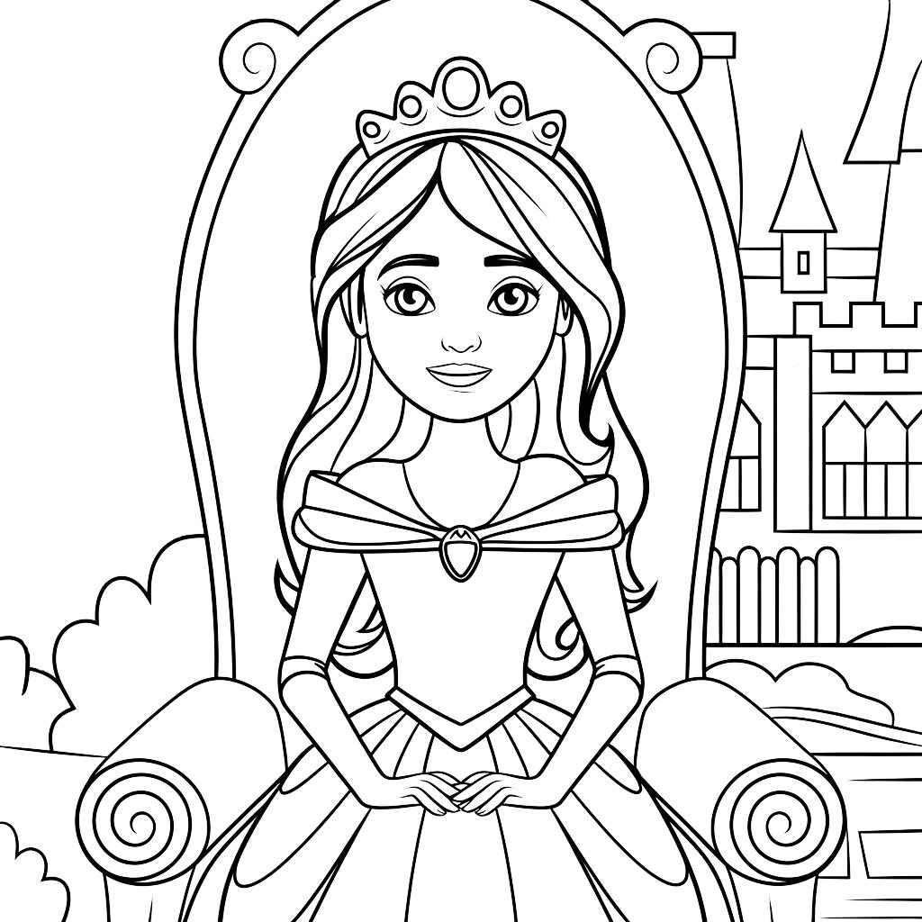 ausmalbild prinzessin disney