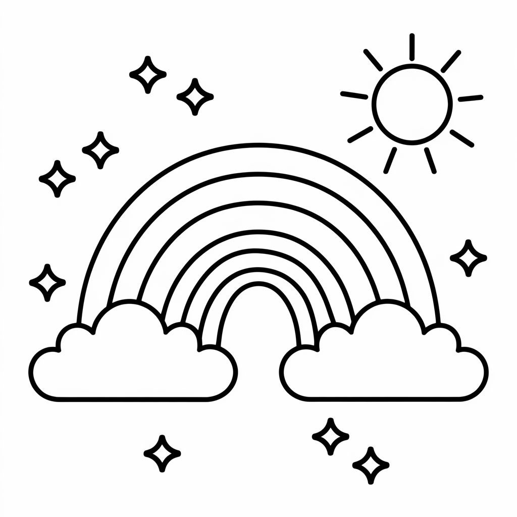 regenbogen einhorn ausmalbilder