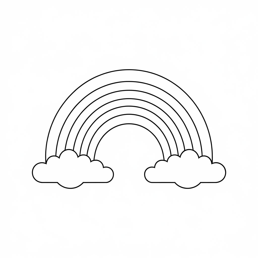 regenbogen ausmalbilder kostenlos