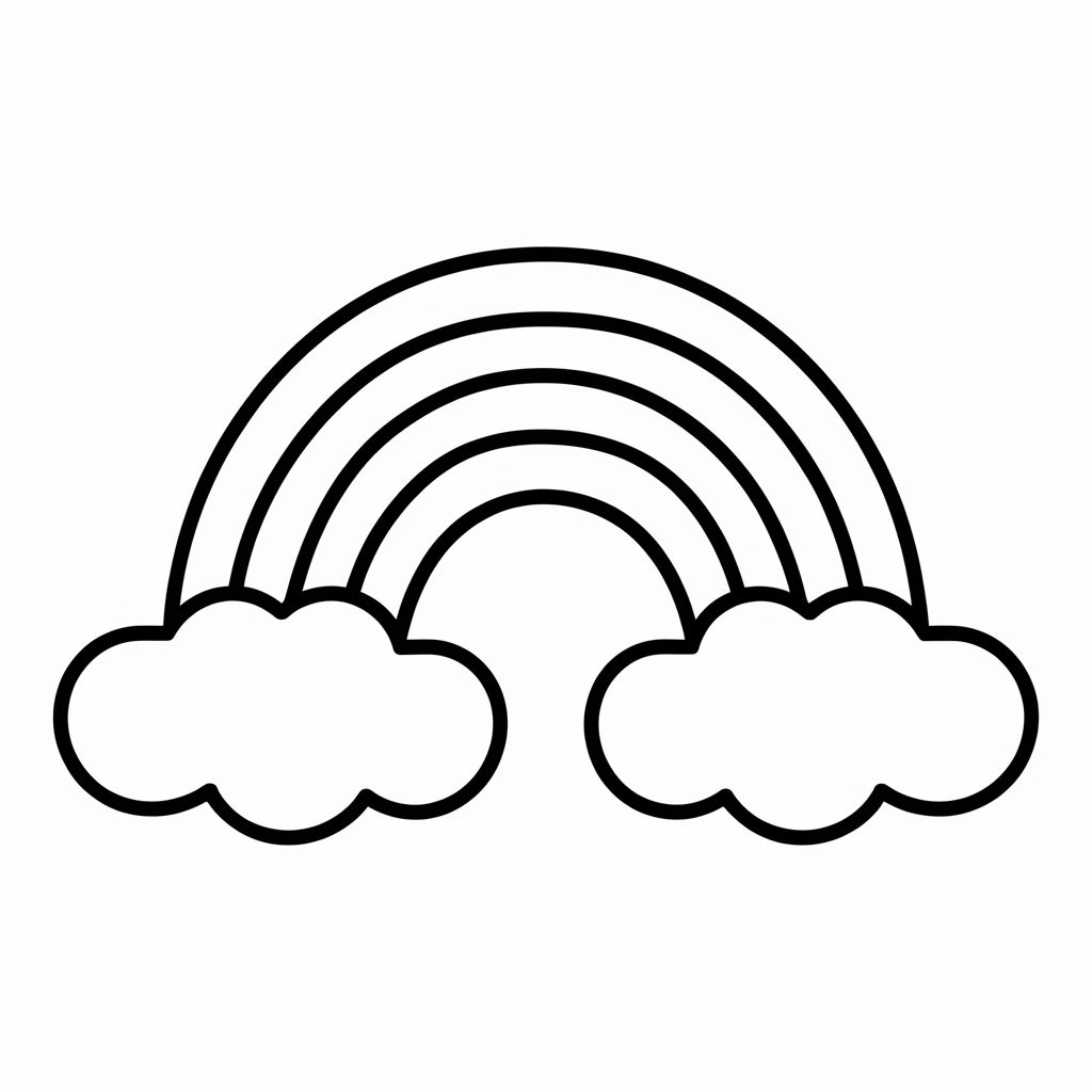 regenbogen ausmalbild pdf