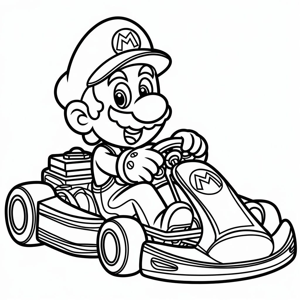 mario kart ausmalbilder