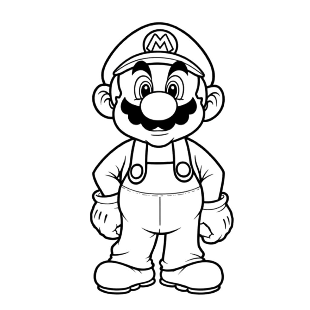 super mario ausmalbild