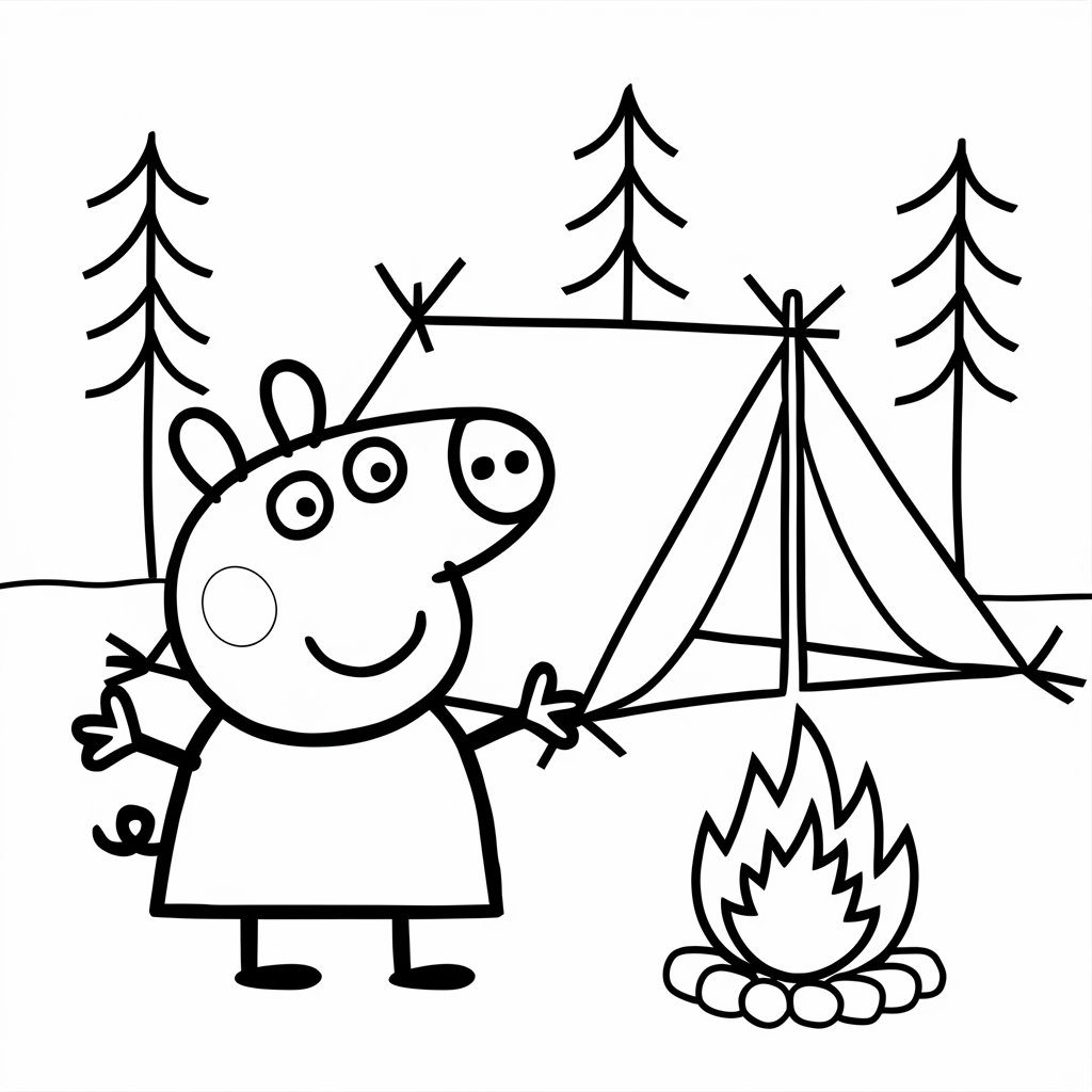 ausmalbild peppa pig georgie