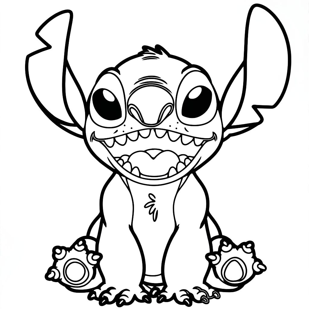 ausmalbilder kawaii stich