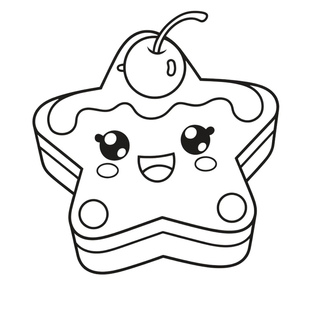 kuchen ausmalbild