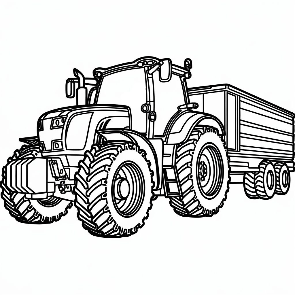 traktor ausmalbild einfach