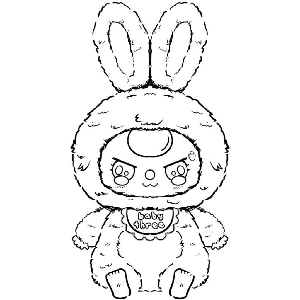 Baby Three Mal-Challenge für Kinder