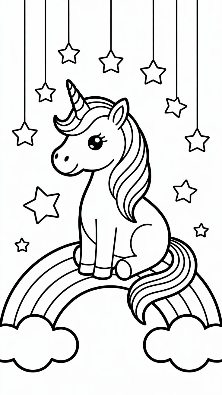 Einhörner in het Regenboogland – makkelijk te downloaden kleurplezier