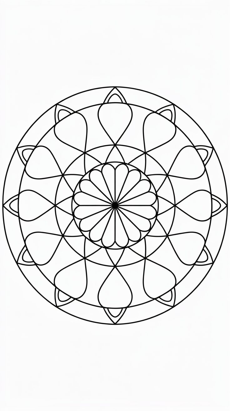 Geometrische Mandalas Ausmalbilder