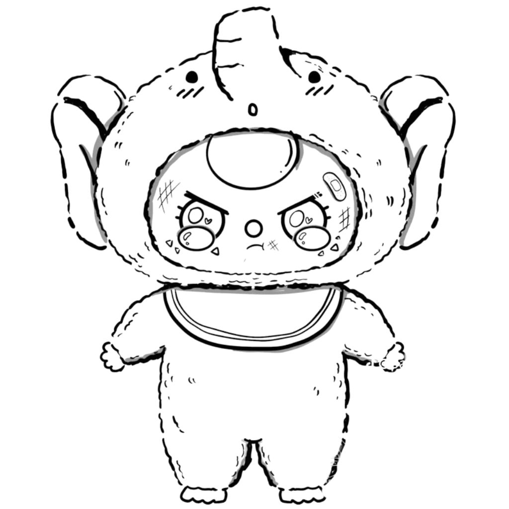 Baby Three für Kleinkinder malen und drucken