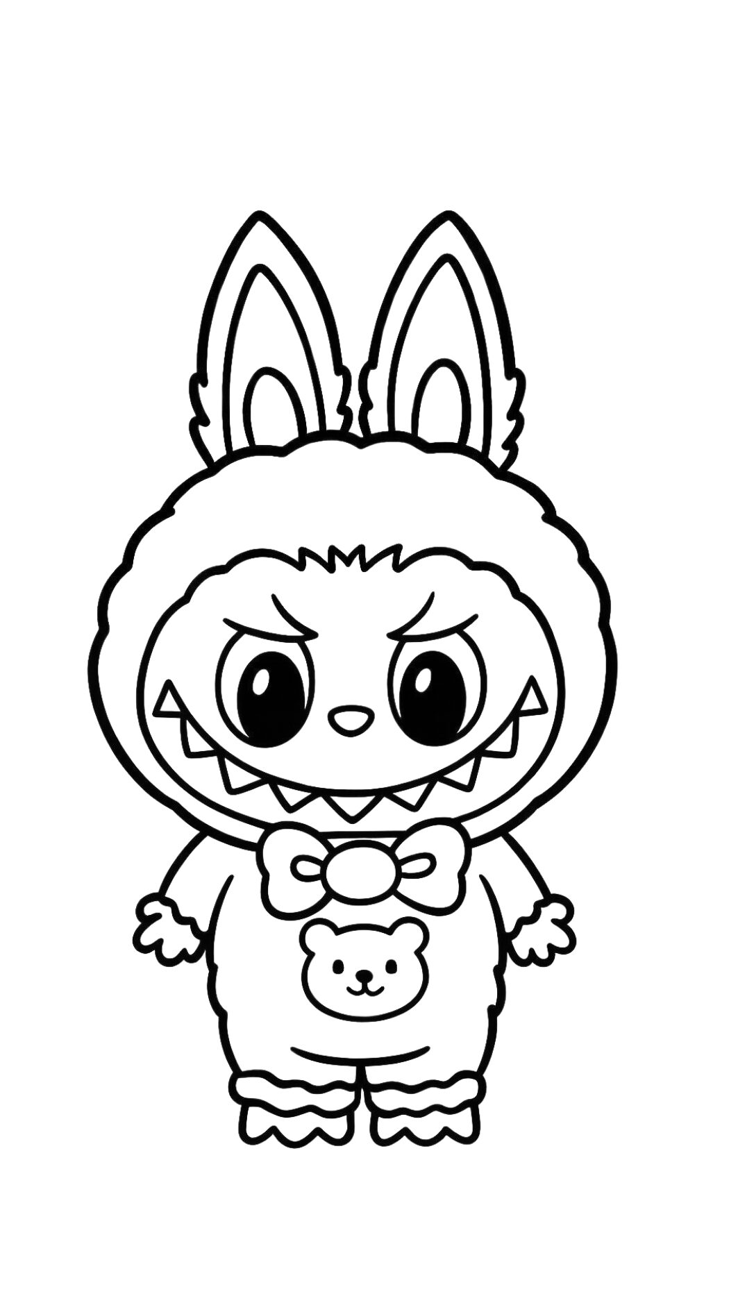 Labubu Malvorlage für kleine Kinder