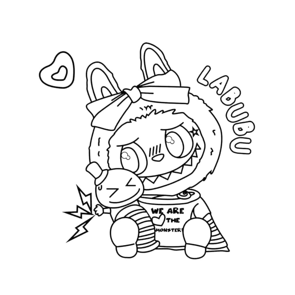 Labubu Malvorlage für die Freizeit