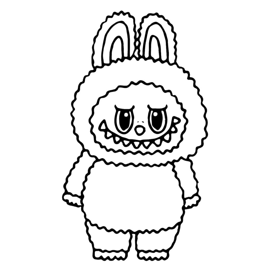 Labubu Malvorlage für Kinder