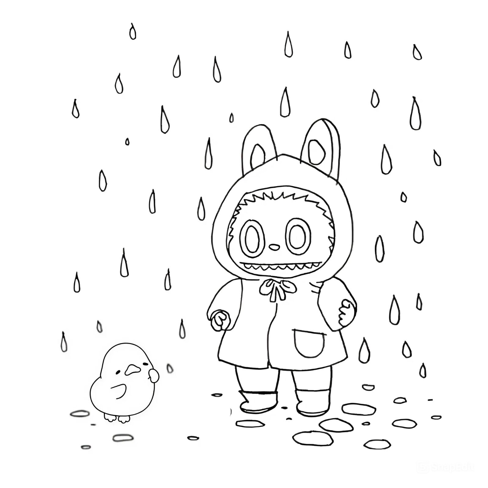 Labubu Malvorlage herunterladen