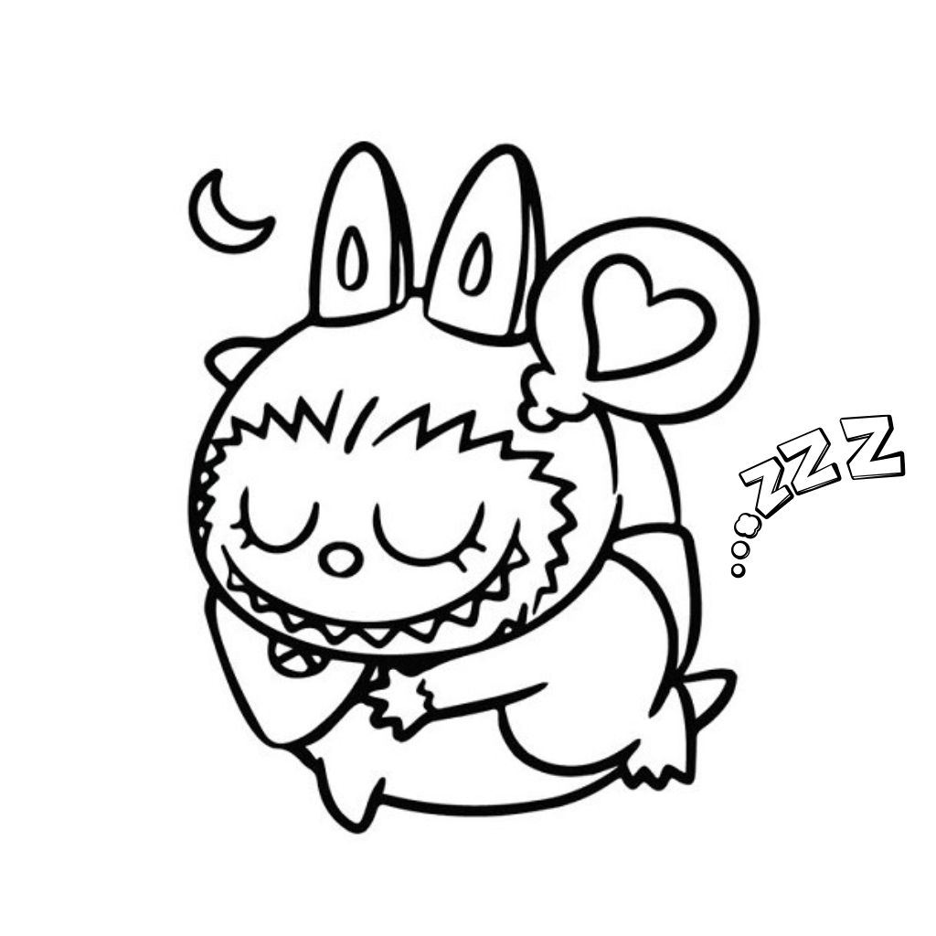 Labubu Malvorlage für die Schule