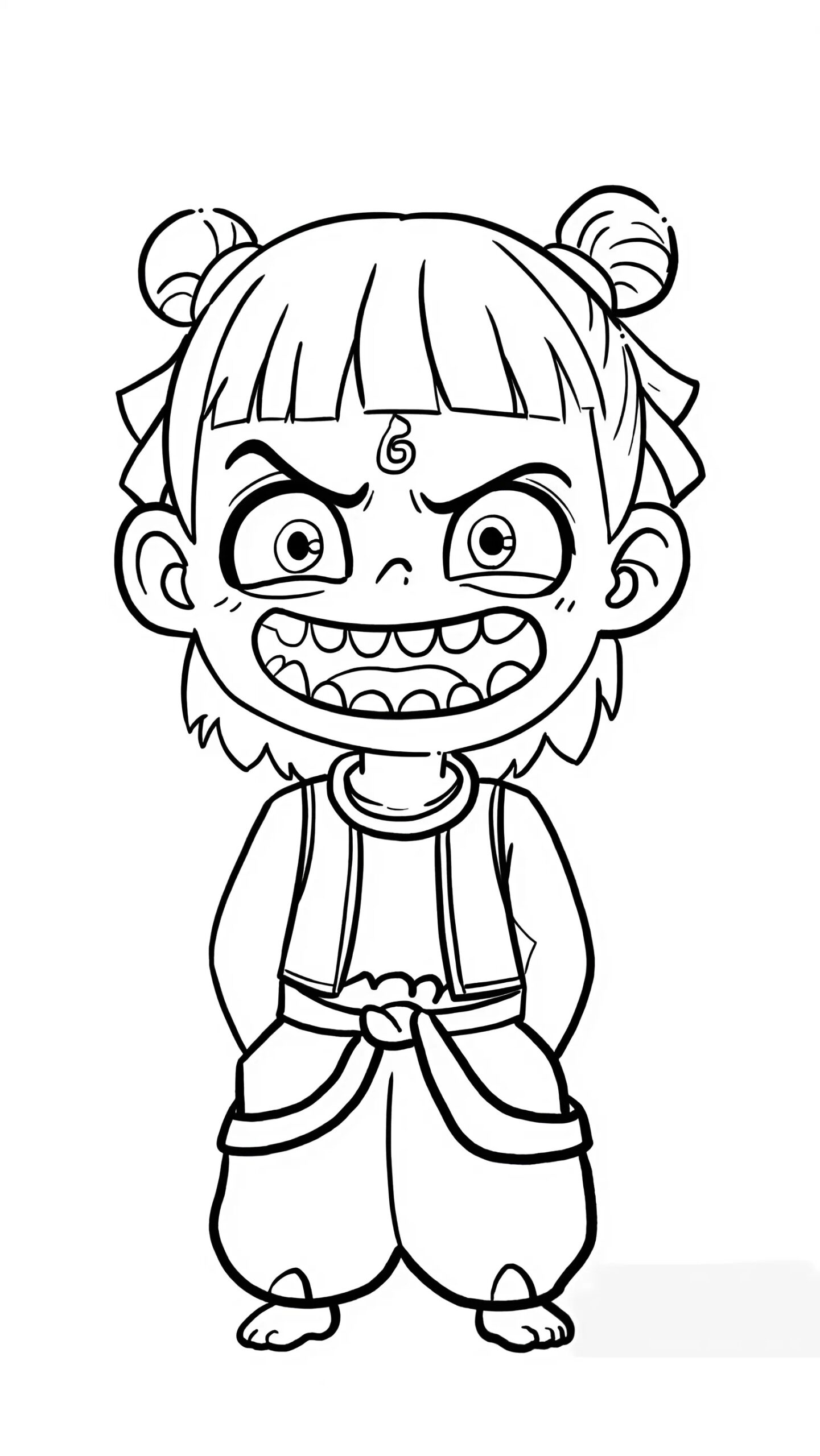 Ne Zha Zeichnungen für Kinder zum Drucken und Ausmalen