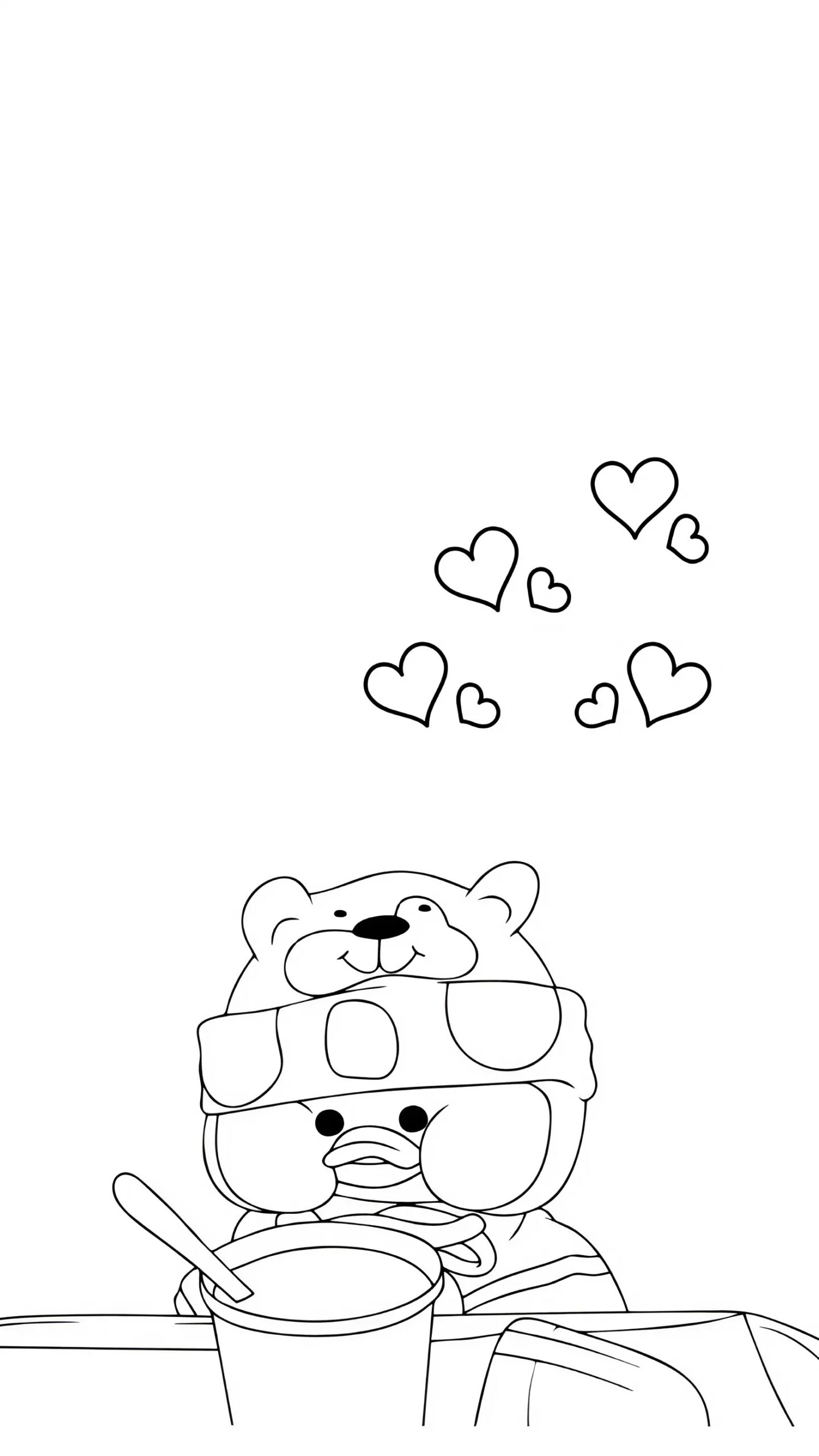 Ausmalbild Lalafanfan drucken 2025 kostenlos