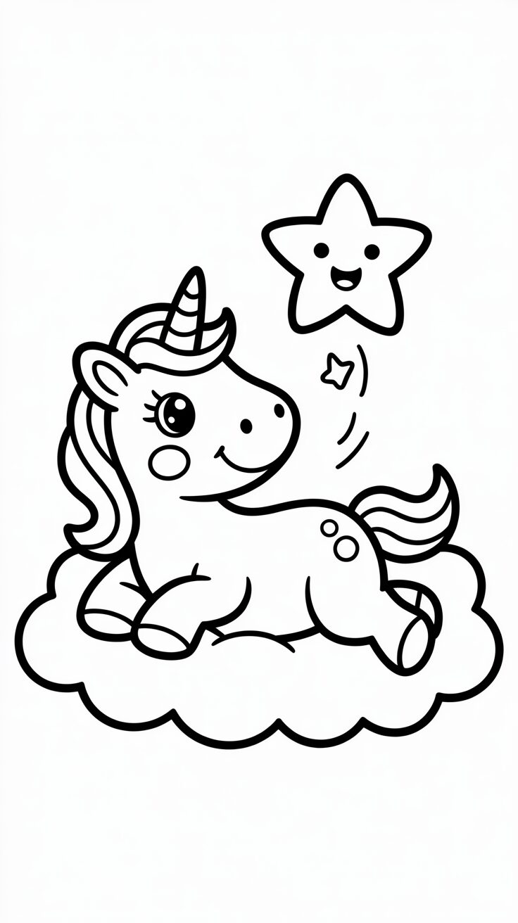 Print je eigen Einhörner in het Regenboogland kleurplaten gratis uit
