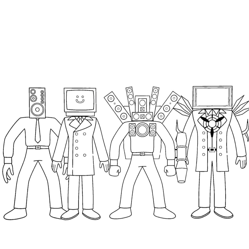 skibidi toilet ausmalbilder