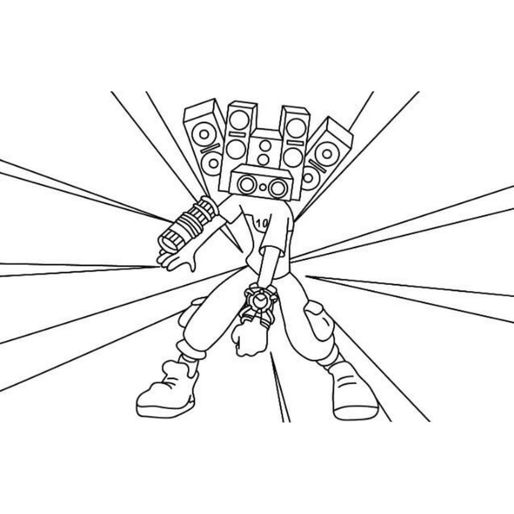 skibidi toilet ausmalbild