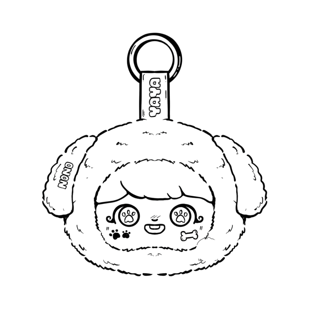 Schlüsselanhänger mit Baby Three zum Ausdrucken