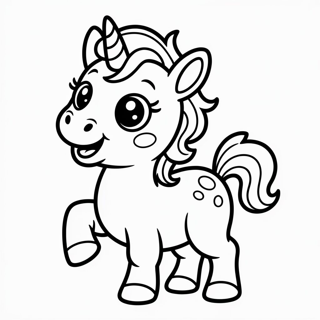Süße Einhörner inkleuren