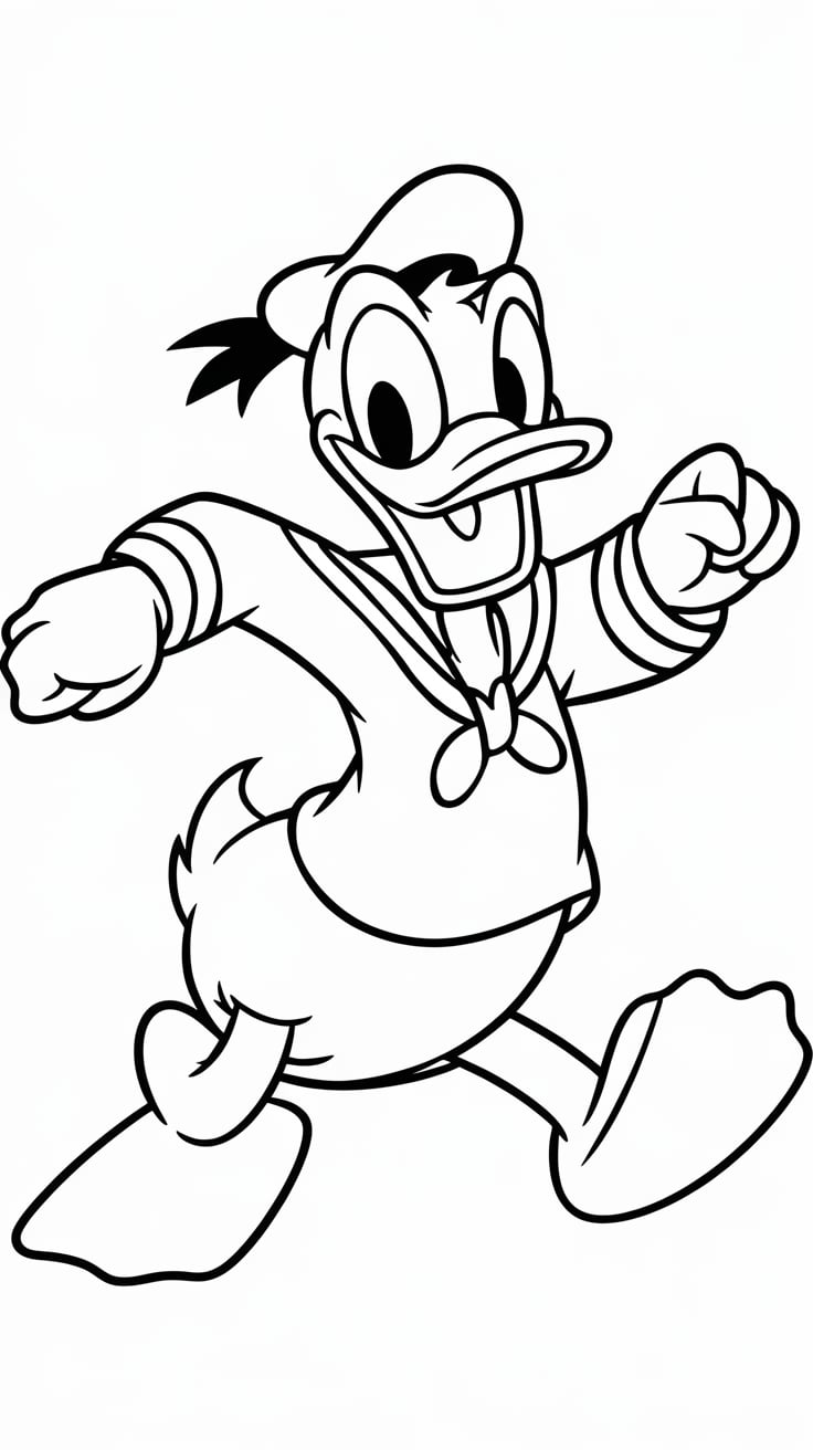 donald duck ausmalbilder kopf