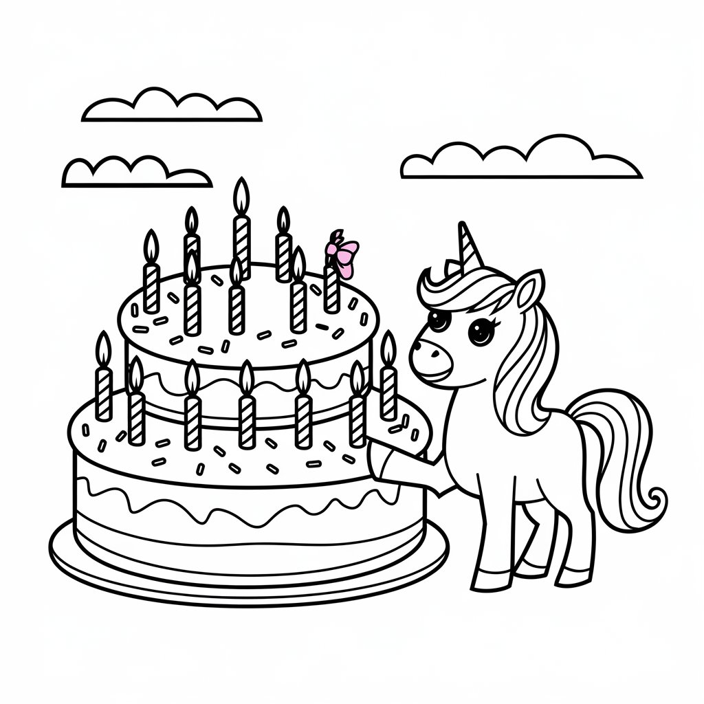 unicorn einhorn ausmalbild