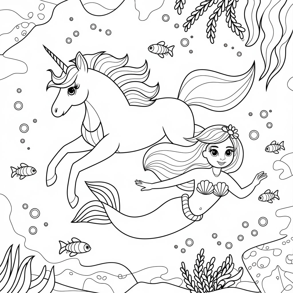 einhorn mit prinzessin ausmalbild