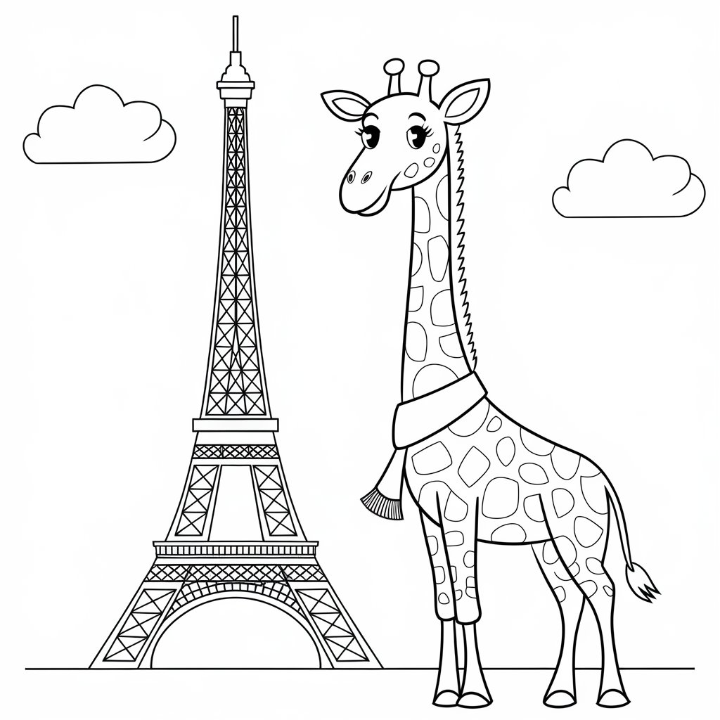 ausmalbilder giraffe