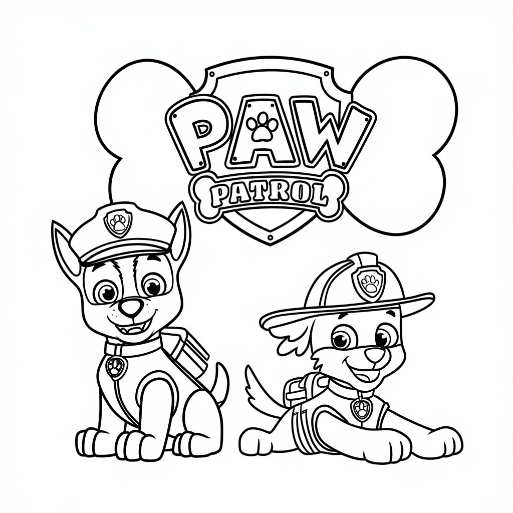 ausmalbild paw patrol