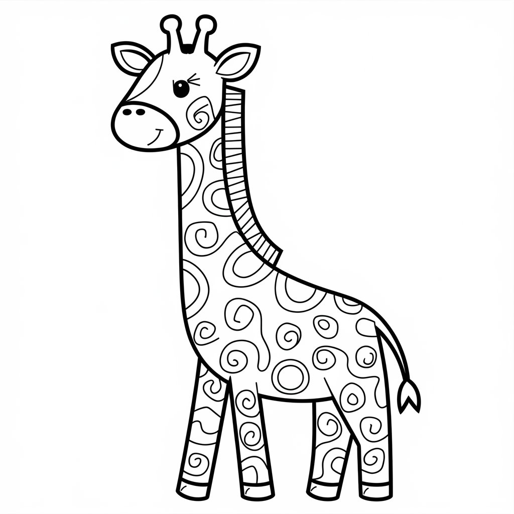 ausmalbild giraffe kostenlos