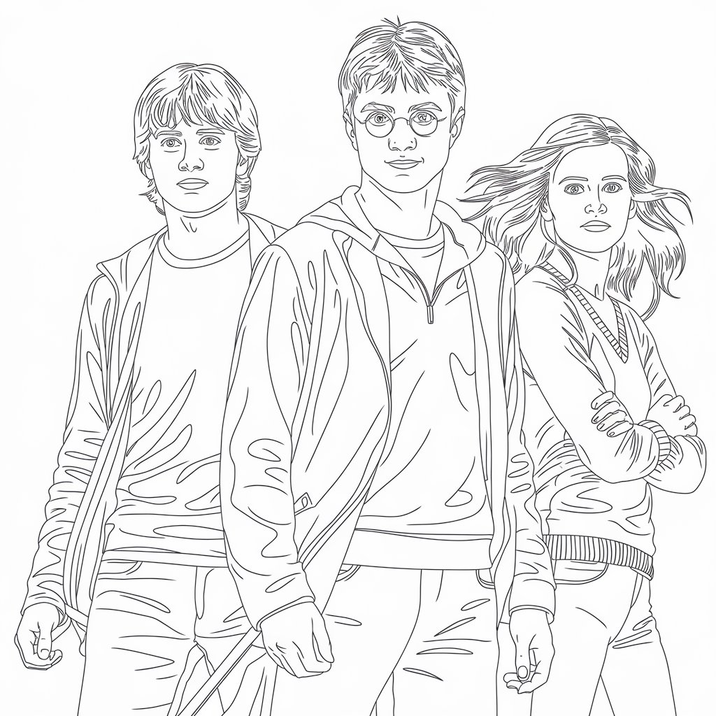 ausmalbild harry potter kostenlos