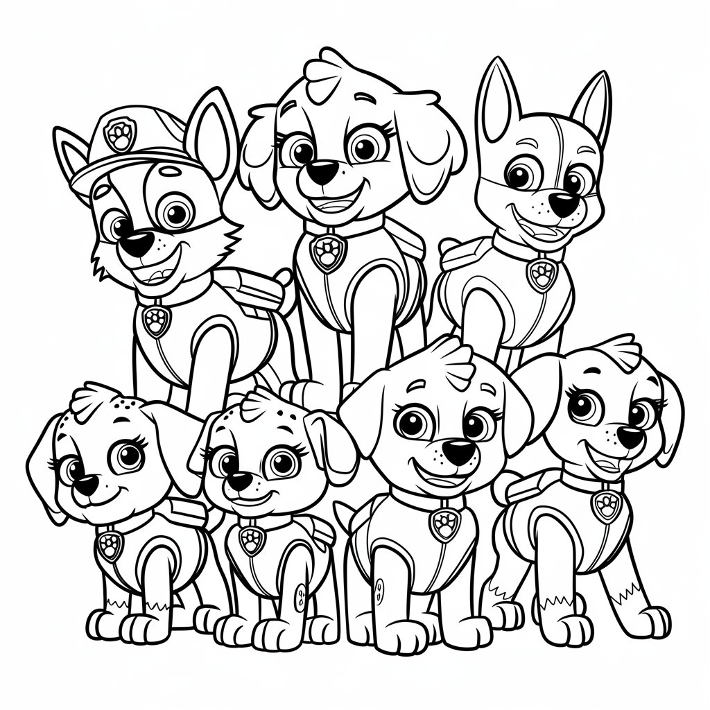 paw patrol ausmalbild
