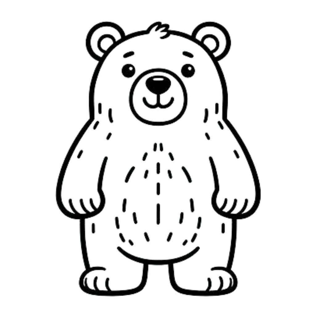 ausmalbilder bär mit herz