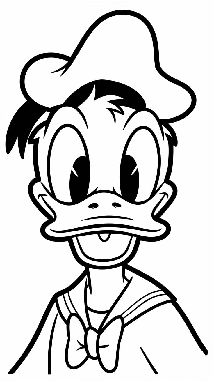 ausmalbilder zum ausdrucken donald duck