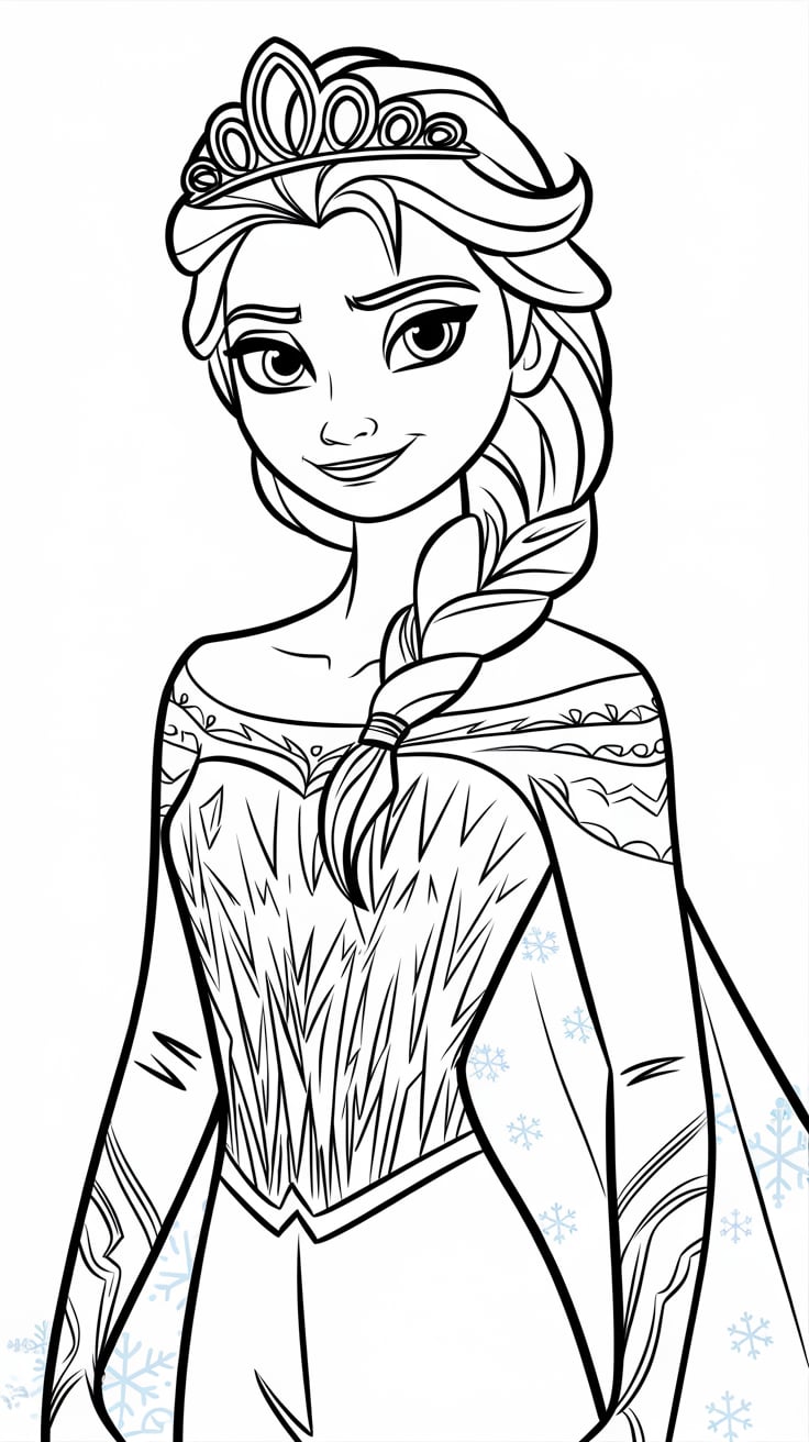 ausmalbilder frozen elsa