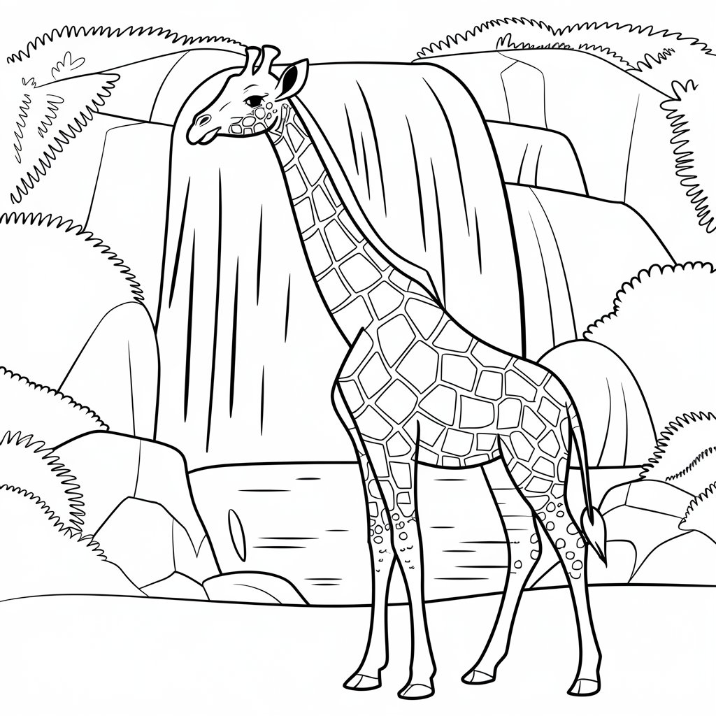 ausmalbild giraffe kopf