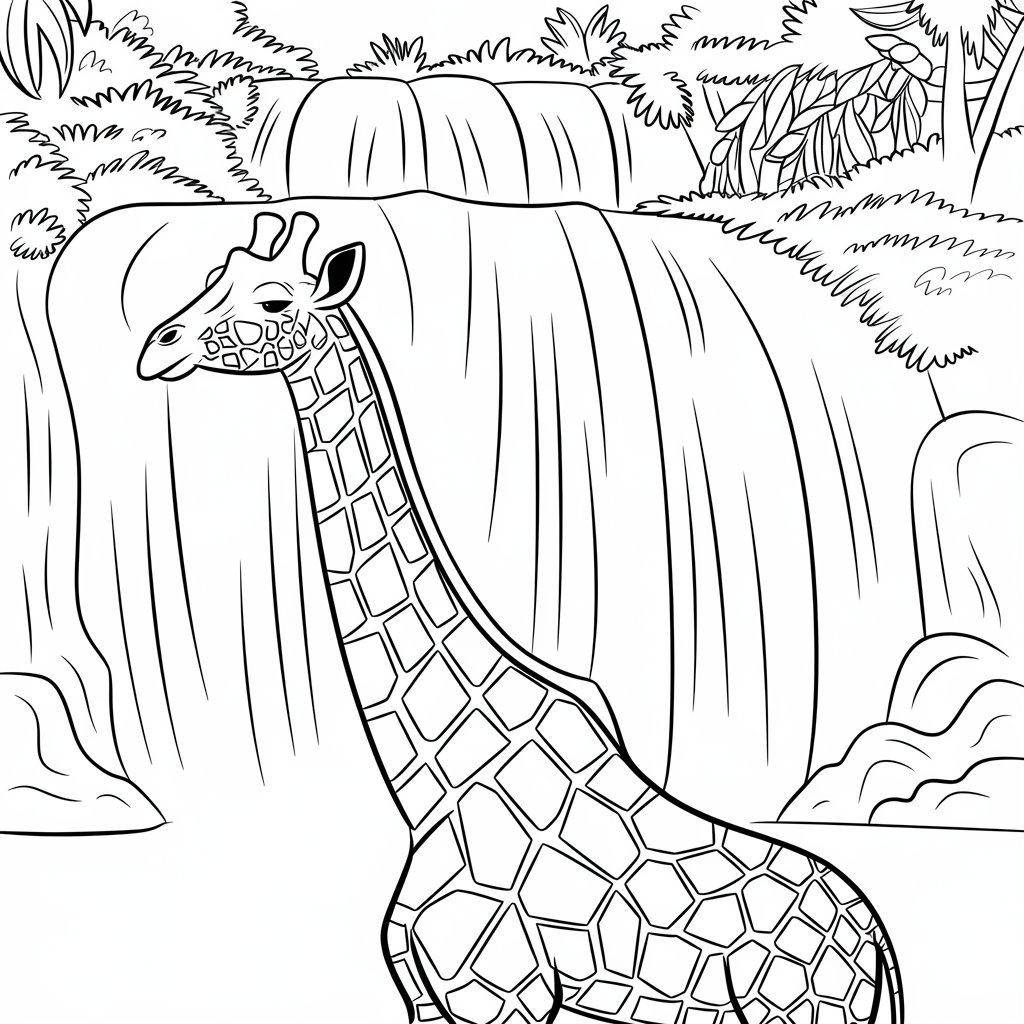 afrikanische giraffe ausmalbild