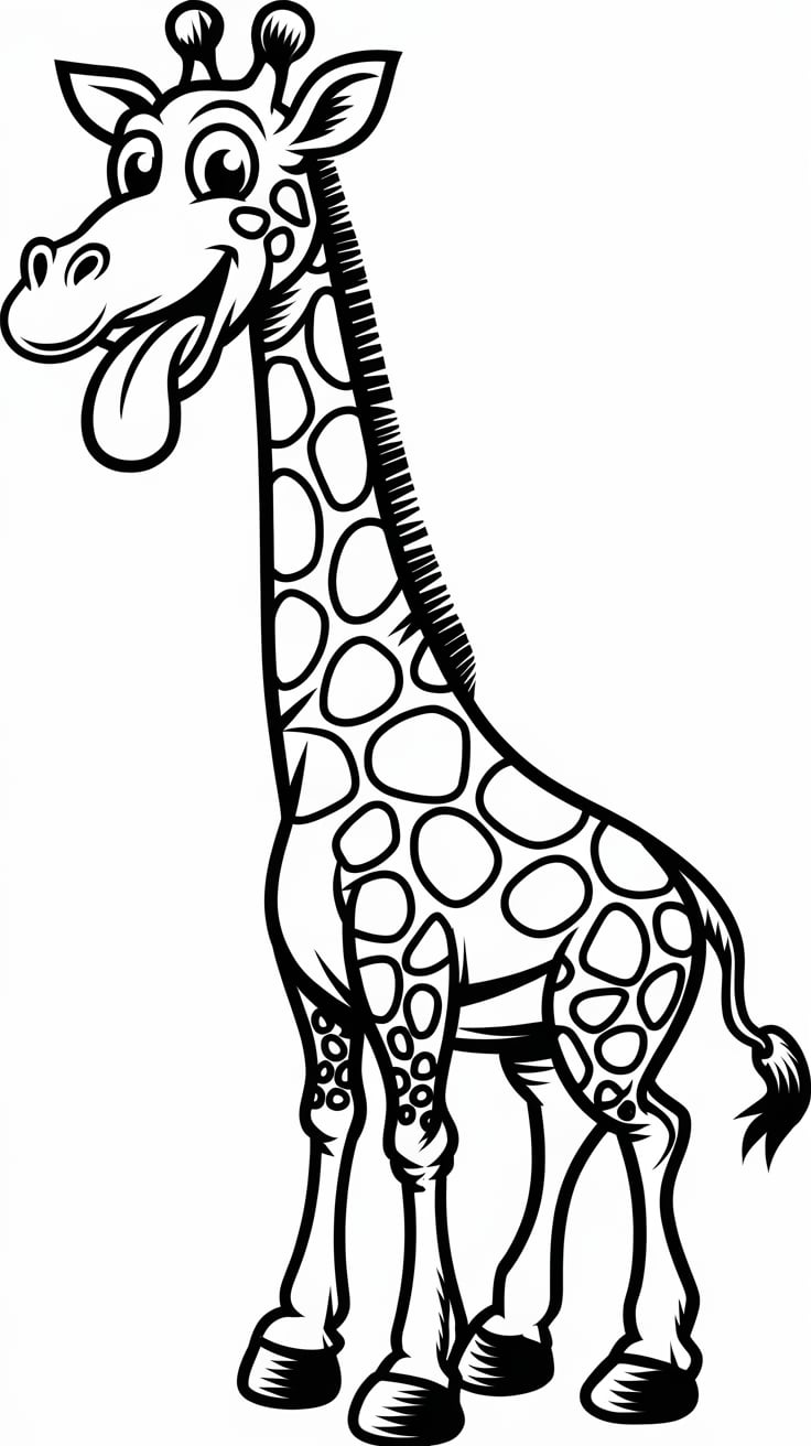 ausmalbild baby giraffe