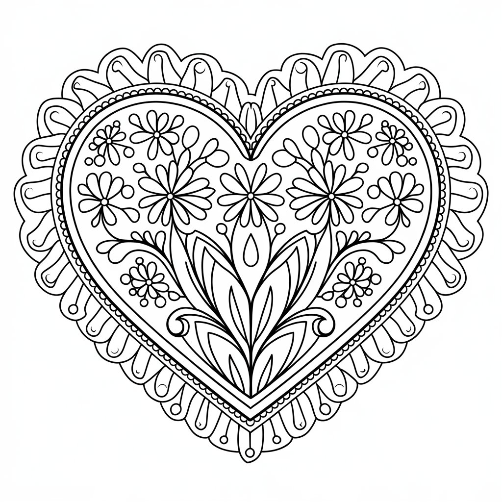 erwachsene ausmalbilder herz