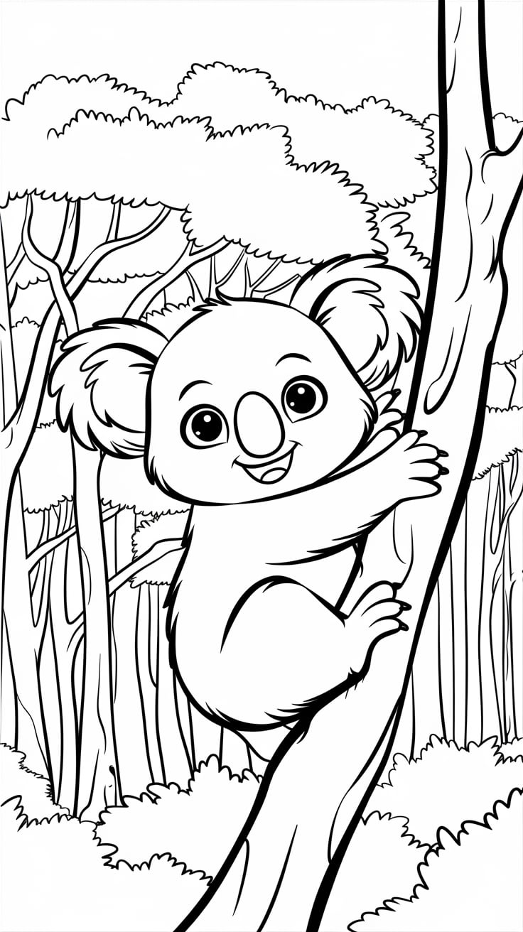 ausmalbild koalas