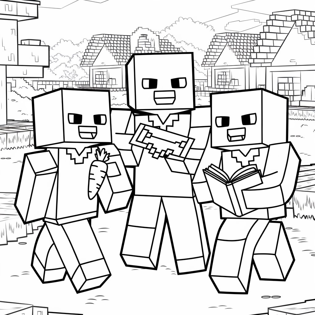 minecraft ausmalbilder herobrine