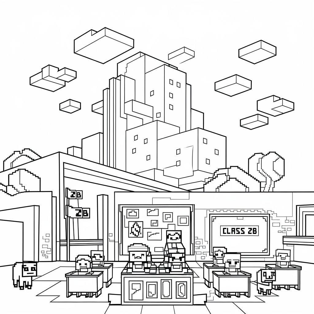 ausmalbilder minecraft monster