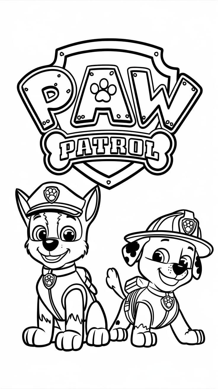 paw patrol zentrale ausmalbilder